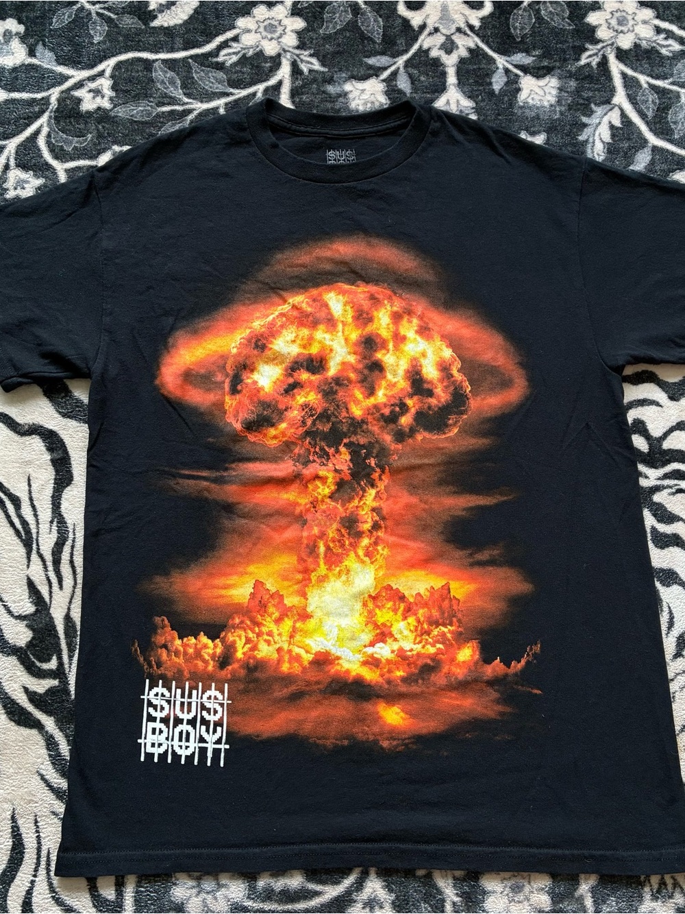 020 - SUS BOY MUSHROOM CLOUD NUKE FIRE LIL PEEP T SHIRT